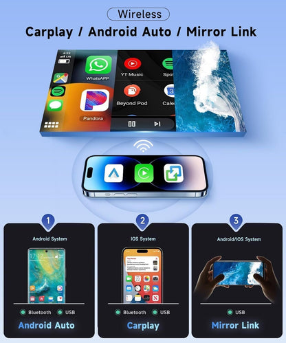 Slakerbe Android 14 Double Din Car Stereo Radio for Chevy Silverado C/K Pickup 2003-2006,7" Car Radio w/Wireless Carplay Android Auto GPS WiFi Bluetooth RDS DSP SWC Mic Backup Camera