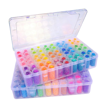 QTFOUND Diamond Art Storage, 1Pack 60 Bottle,Diamond Storage Painting Accessories Organizer Case Containers (Beads not Included)
