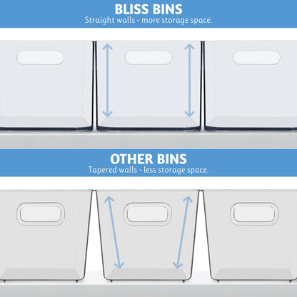 STORi Bliss 10" x 6" Open Clear Pantry Organizer Bin, Set of 4, Plastic Containers with Handle for Kitchen, Fridge, Cabinet, Closet, Bathroom, Undersink Storage Made in USA