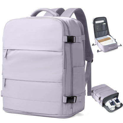 coowoz Travel Backpack Carry On for Women Man Gym Backpacks with Laptop Compartment Mochila de Viaje Teacher Personal Item Backpack Airplane Accessories Must Haves Grey Small
