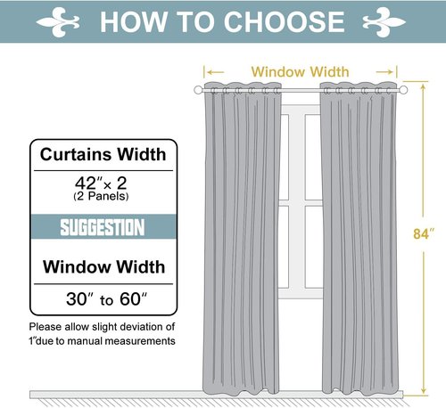 ChrisDowa Blackout Curtains - Thermal Insulated Room Darkening Panels for Bedroom & Living Room | Dark Grey, 42W x 84L