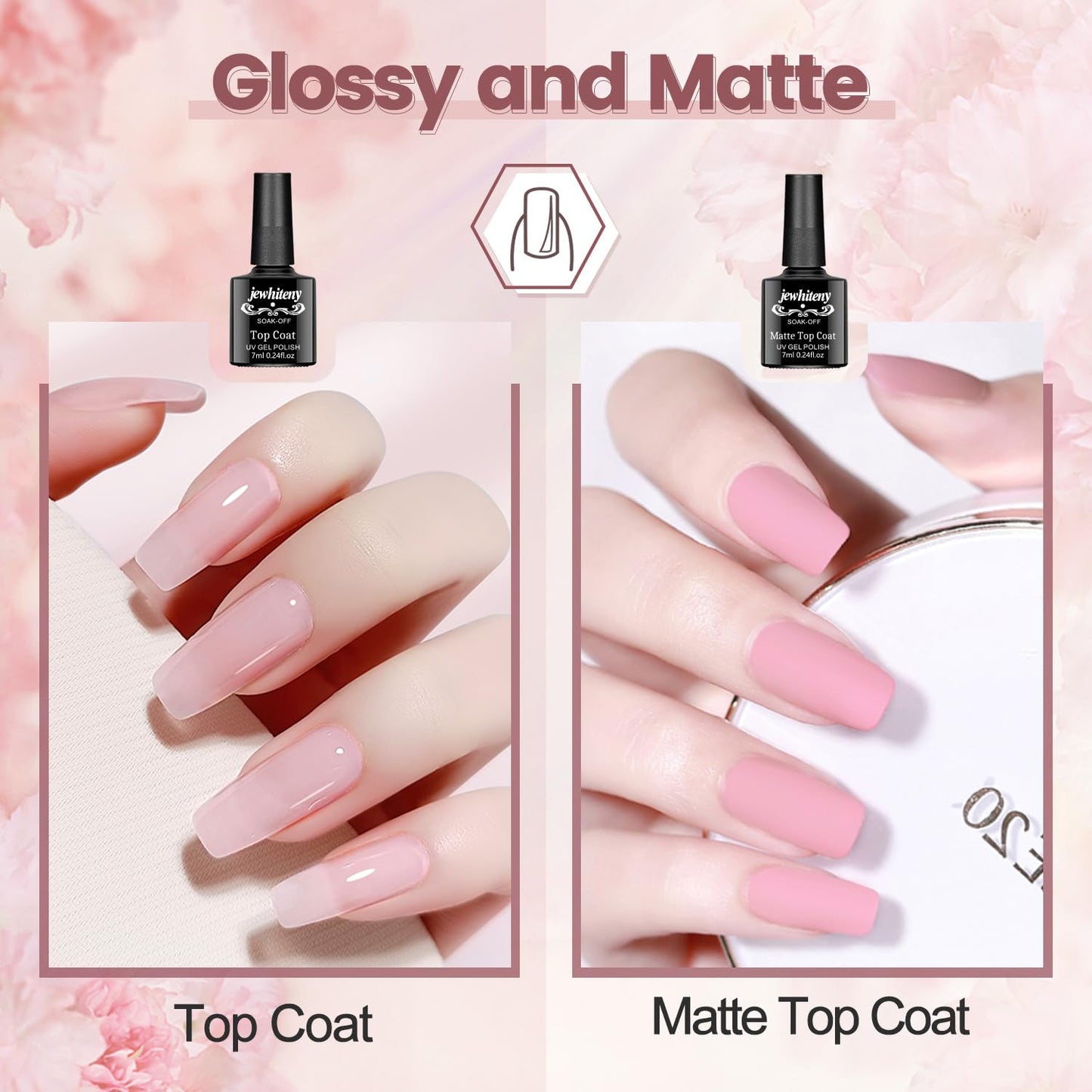 JEWHITENY Poly Extension Gel Nail Kit 14 PCS Poly Gel Kit with Slip Solution and Mini Lamp Nail Art Design Beginner