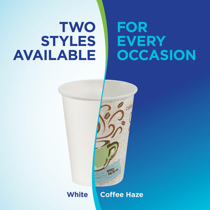 Dixie PerfecTouch 12 oz Paper Coffee Cups by GP PRO, Coffee Haze Design, 500 Count (25 Disposable Cups for each Sleeve, 20 Sleeves Per Case), 5342DX