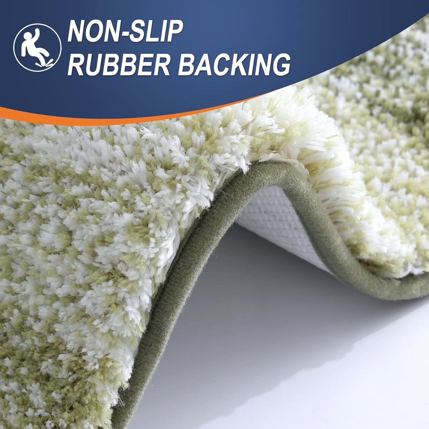 OLANLY Large Bathroom Rug Mat - Extra Soft Microfiber, Quick Dry & Washable | 40x24 Dark Green