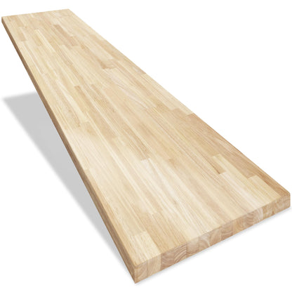 Howizz Butcher Block Countertop 8ft x 25 x 1.5 Inches, Unfinished Solid Hevea Wood Table Top, Wood Countertop for DIY Desk Top, Workbench Top, Kitchen Countertop