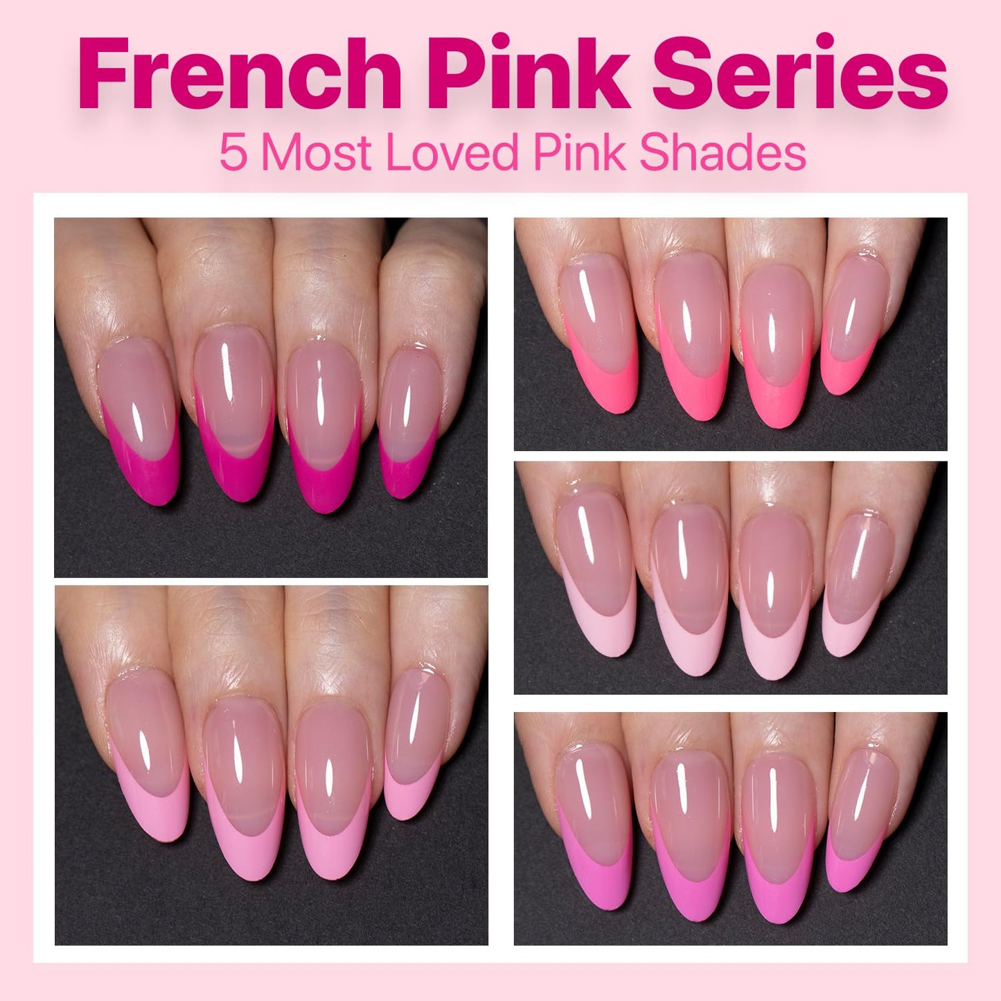 SXC Cosmetics French Tip Press On Nails - Skin Tone Nude and Color Series, Short Coffin X-Pro Tips Starter Kit ST119KIT