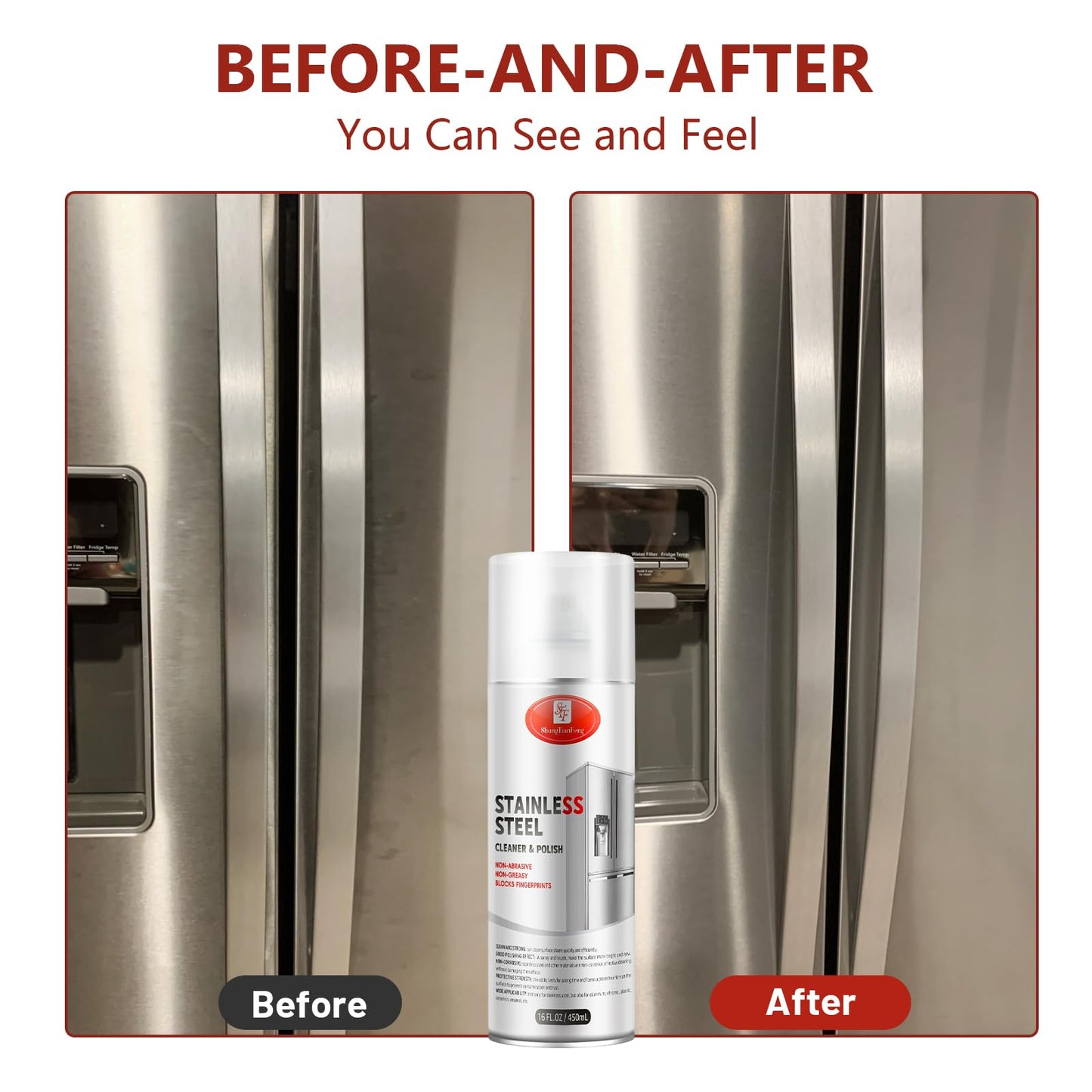 Stainless Steel Cleaner & Polish - Quick Shine, Streak-Free Formula - Safe for Appliances, Cookware, Sinks - Restores Shine - Eco-Friendly (17oz)
