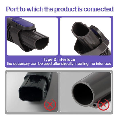 Vacuum Crevice Tool Brush Replacement Parts Compatible with Shark Pet Cordless Stick IX141 IZ162H IZ163H IZ362H IZ562H IZ140 IZ142 UZ145 Removable two-in-one Tool Brush Attachments for D-Shaped Vacuum