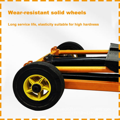 Portable Hydraulic Material Lift, Heavy-Duty Manual Pallet Jack for Garage Shop Lifting Moving