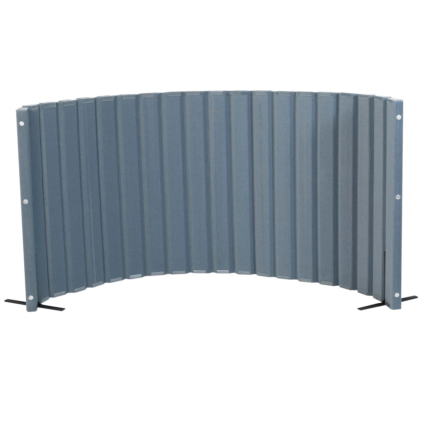 Angeles 48" x 10' Quiet Divider With Sound Dampening Panels, Freestanding Room Divider Wall, Gray