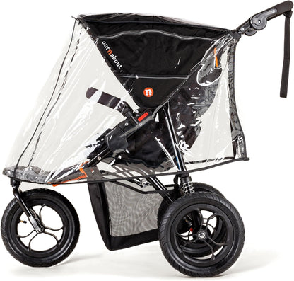 Out’n’About Nipper V5 Stroller & Rain Cover | Lightweight All-Terrain 3-Wheel Stroller, 12” Air-Filled Tyres, Swivel-Lock Front Wheel, One-Piece Fold, Newborn to Toddler 4 Years | Summit Black