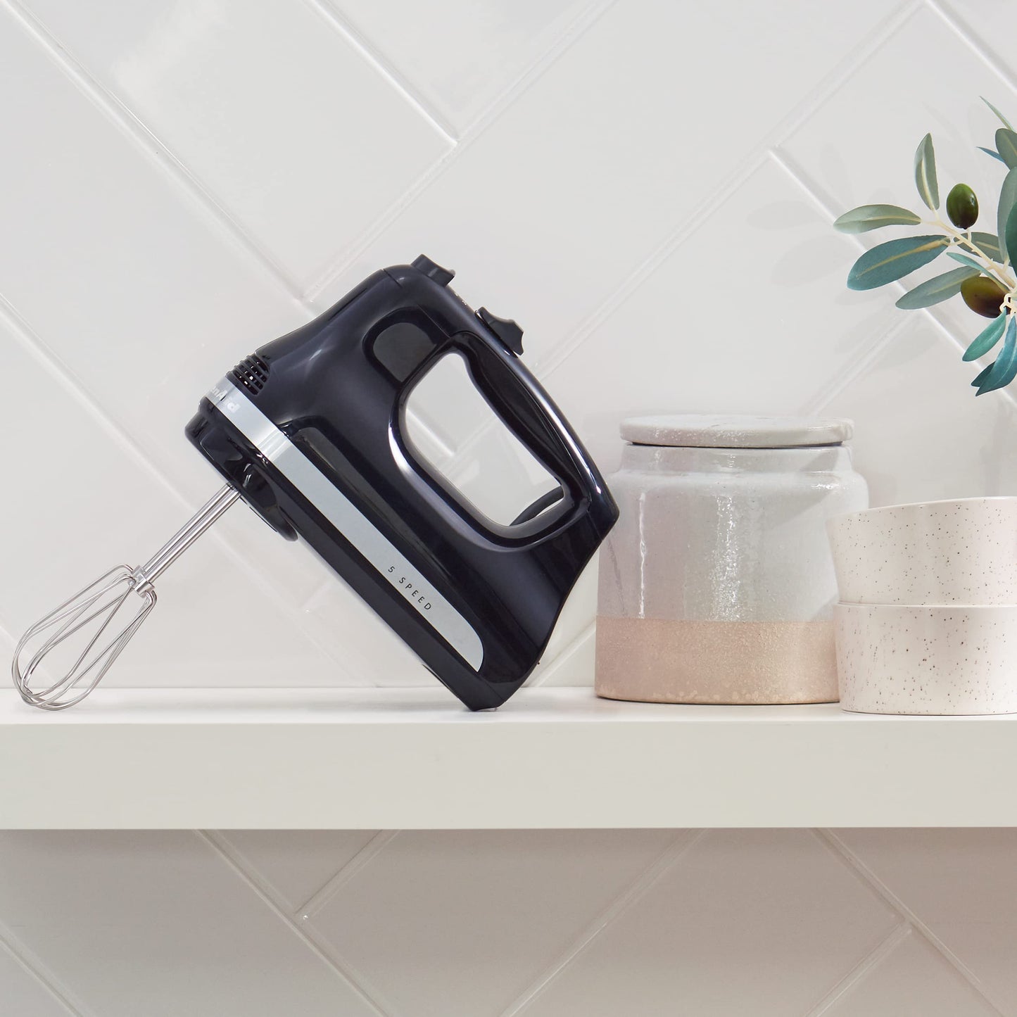 KitchenAid 5-Speed Ultra Power Hand Mixer - KHM512, Contour Silver