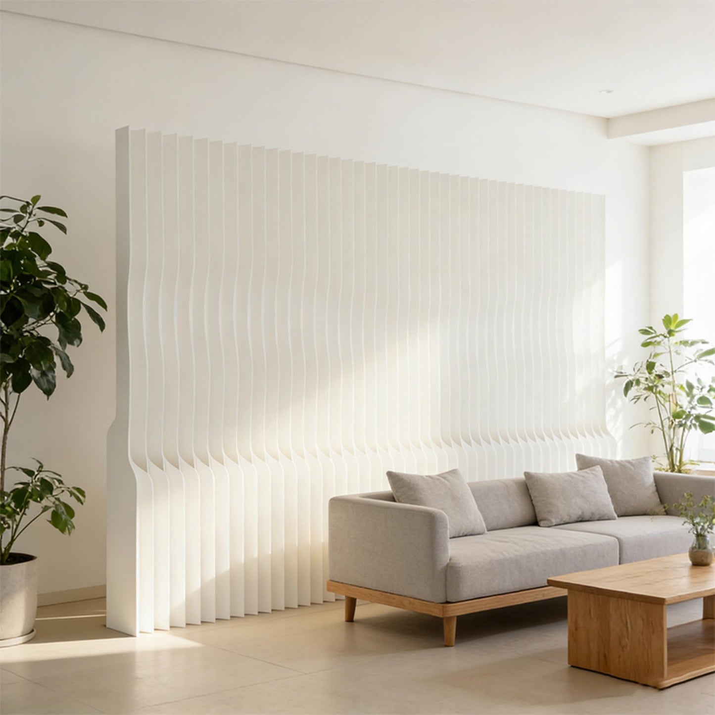 Foldable Paper Room Divider - Portable Privacy Screen for Home Office & Living Room, Freestanding Folding Partition Wall, Easy Setup Room Separation Divider (H78.7in*L157.5in)
