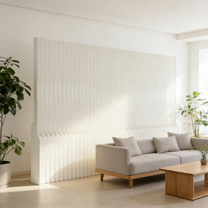 Foldable Paper Room Divider - Portable Privacy Screen for Home Office & Living Room, Freestanding Folding Partition Wall, Easy Setup Room Separation Divider (H78.7in*L157.5in)