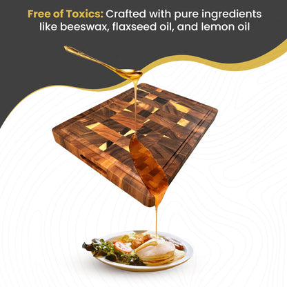QUELLUXE (1.7" Extra Thick & Large) 20"x15" American Black Walnut Wood End Grain Cutting Board for Kitchen with Juice Groove, Heavy-Duty Butcher Block, Wooden Chopping Board, Charcuterie Boards