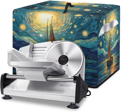 Starry Sky Blue Meat Slicer Cover for Kitchen Appliances, Dust Cover for Home Meat Bags, Women Home Decor