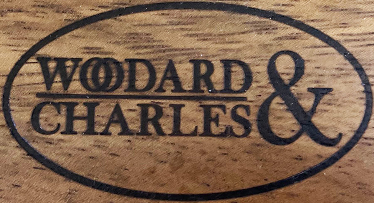 6 Acacia Wood Serving Boards with Stand, Perfect for Serving, Sushi, Cheese, Hors d'oeuvre, Charcuterie, Sandwiches by Woodard & Charles, 7 Piece Set, 9 1/2" x 6 1/2" ★★PACK OF 10★★