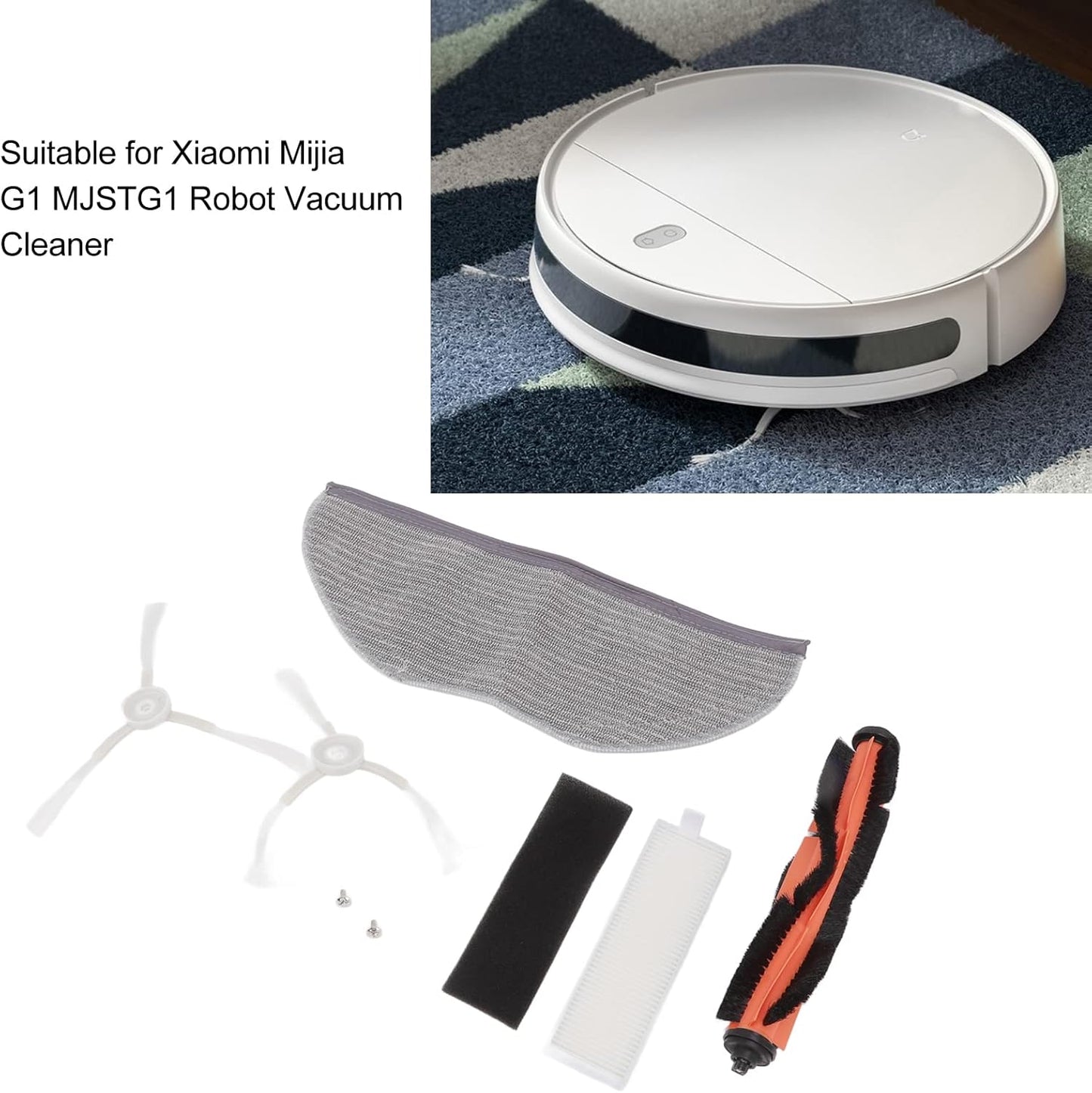 CHICIRIS Vacuum Cleaner Accessories Kit - Replacement Parts for Mopping Robot Vacuum, Fits Xiaomi G1 MJSTG1