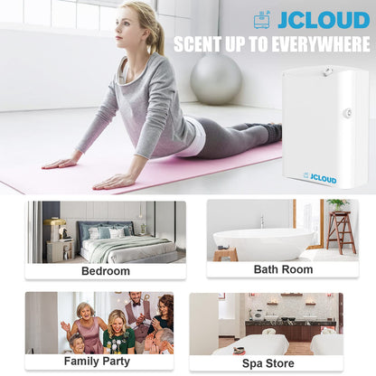 JCLOUD Smart Scent Air Machine with Cold-Air Tech for Home, Hotel Scent Diffuser, Waterless Essential Oil Diffuser 300ML, HVAC Scent Diffuser for Essential Oils for Large Room, Office, Spa