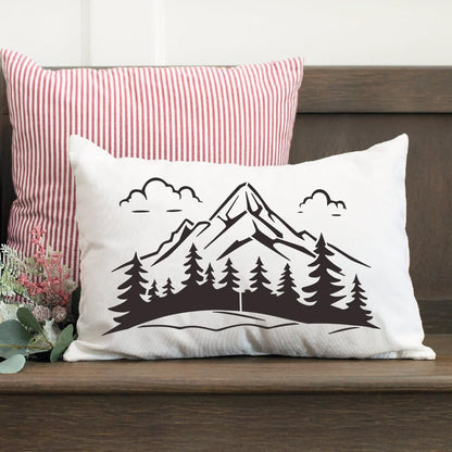 Zosylley Pine Tree & Mountain Animal Stencils for Wood Burning, Painting & Decorating, 16pcs Reusable & Washable PET Plastic, 12x8 & 12x6 Inch
