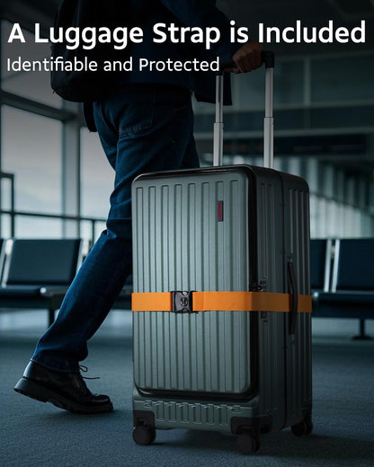 CENSIEN Checked Luggage, Large Suitcase 29 Inch Trunk Luggage with Spinner Wheels, Lightweight ABS+PC Hard Shell with Aluminum Frame, Top Opening, TSA Lock (Green, 1PC)