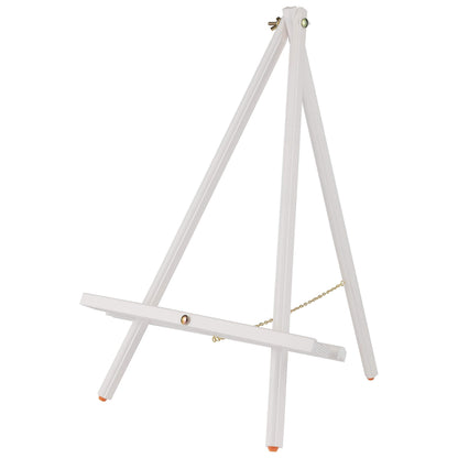 Creative Mark Thrifty Wood Tripod Display Easel Stand for Painting Pack of 12 - Durable Light Weight and Foldable, Perfect Drawing and Painting - White Finish - Ideal for Artist