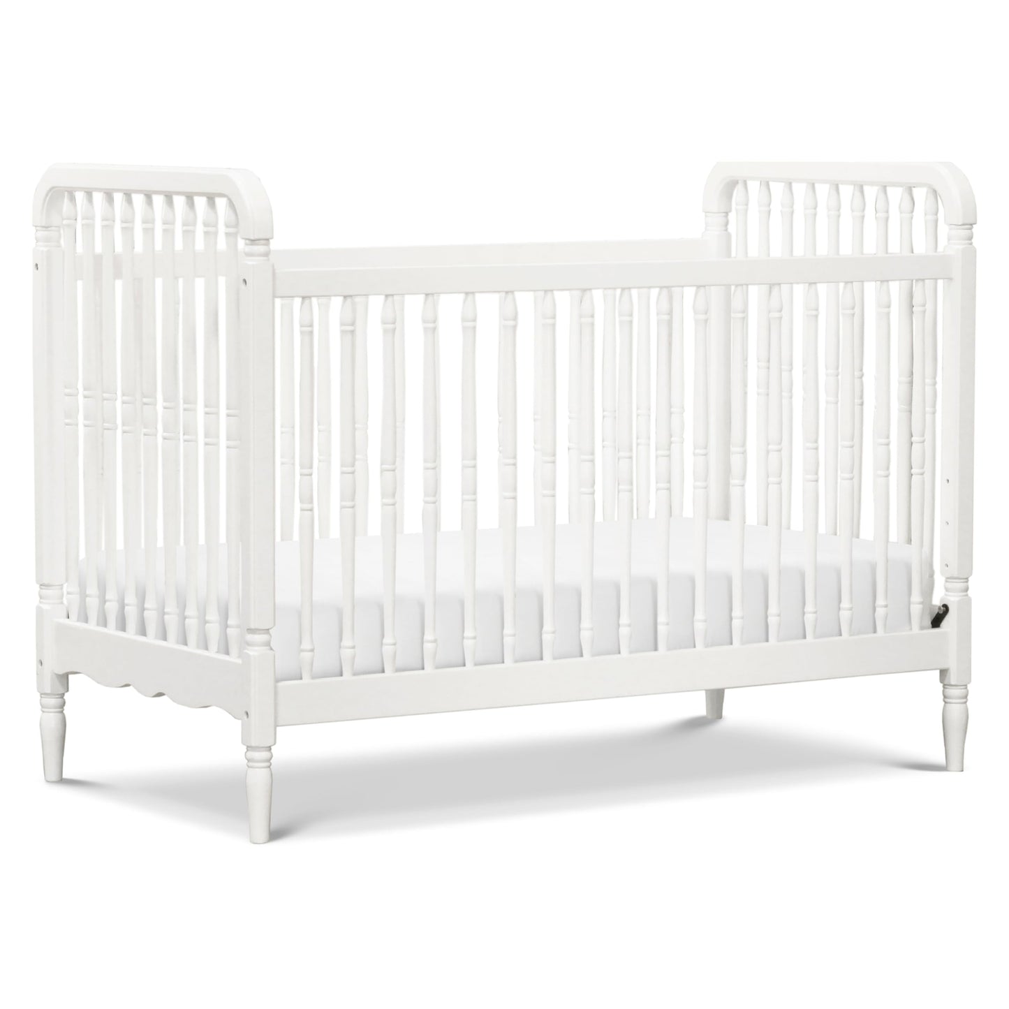 Namesake Liberty 3-in-1 Convertible Baby Crib - Greengurad Gold Certified - Wooden Convertible Baby Crib to Toddler Bed, Daybed - Durable & Easy to Assemble, 4 Adjustable Mattress Heights - Warm White