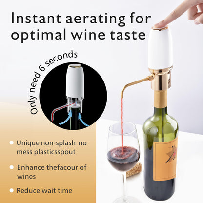 SYNWONG wine aerator Electric,Wine Aerator, Electric Wine Decanter, Wine Aerator Pourer Spout, Wine Dispenser, Wine Accessories， Best Gifts for Wine Lovers