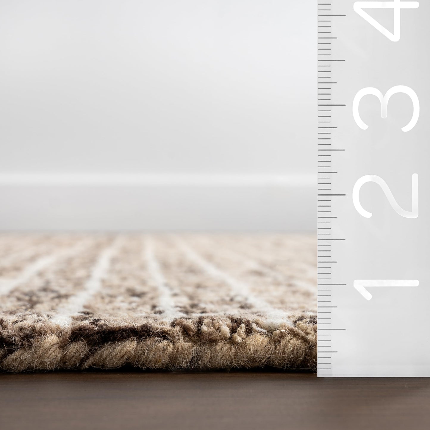 Rugs USA Melrose Brown/Ivory, 11'6" x 14'6", Handmade, Wool & Cotton, Soft and Cozy, High Traffic, Stain Resistant, Easy Clean, Durable Area Rug for Bedroom, Living Room, Dining Space, Den, Entryway
