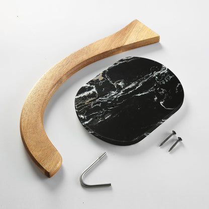 everous Banana Hanger black Marble Base,Modern Banana Holder Tree Stand for kitchen home None Slip Banana Rack Banana holder stand