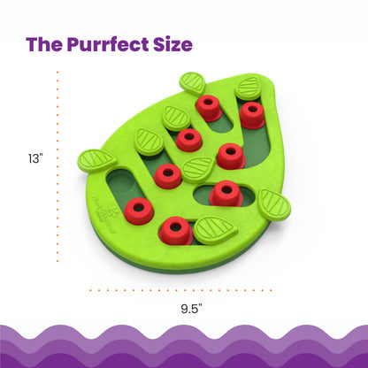 Catstages Buggin' Out Puzzle & Play, Interactive Treat Puzzle Cat Toy 13 in x 9.5 in, Green