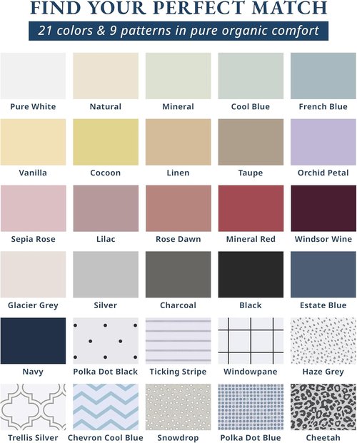 LANE LINEN 100% Organic Cotton Queen Sheet Set - Eco-Friendly, Fade Resistant, French Blue