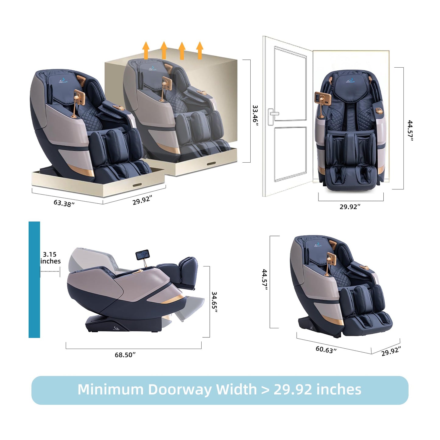 MassaMAX 2026 4D Massage Chair, Full Body Recliner with OTA Cloud Tech, Deep Yoga Stretch, 27 Auto Modes, 55" SL Track, APP & AI Voice Control, Auto Footrest, Zero Gravity, and Heating for Relaxation