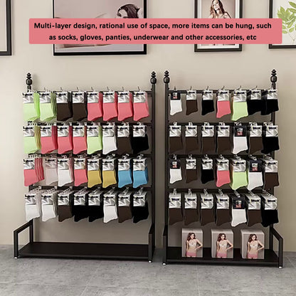 This Boutique Clothing Display Rack 4Tier Multifunctional Organizer for Socks Slippers Underwear & JewelryHigh Capacity Commercial Showcase for Retail.