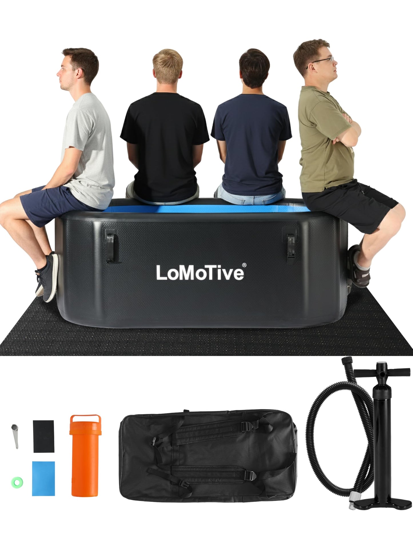 Cold Plunge Tub for Ice Bath and Recovery, 67” Inflatable Ice Bath Tub with Lid, 10cm Thick Insulated Portable Ice Tub for Athletes, Home & Outdoor Cold Therapy, 225 Gallon Large Ice Bath