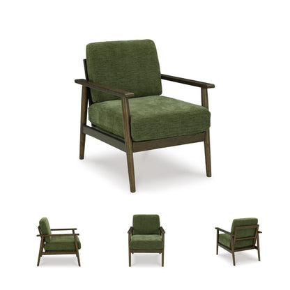 Signature Design by Ashley Bixler Mid-Century Modern Upholstered Showood Accent Chair, Green