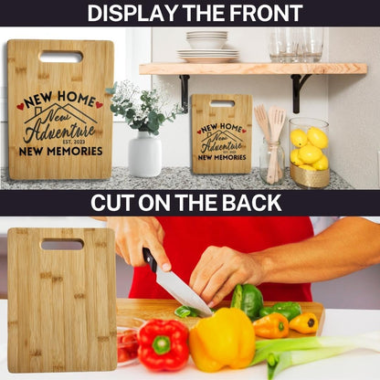 Cutting Board - Housewarming Gift for New Homeowners, New Apartment Gift Ideas, Realtor Closing Gift, 11inx9in