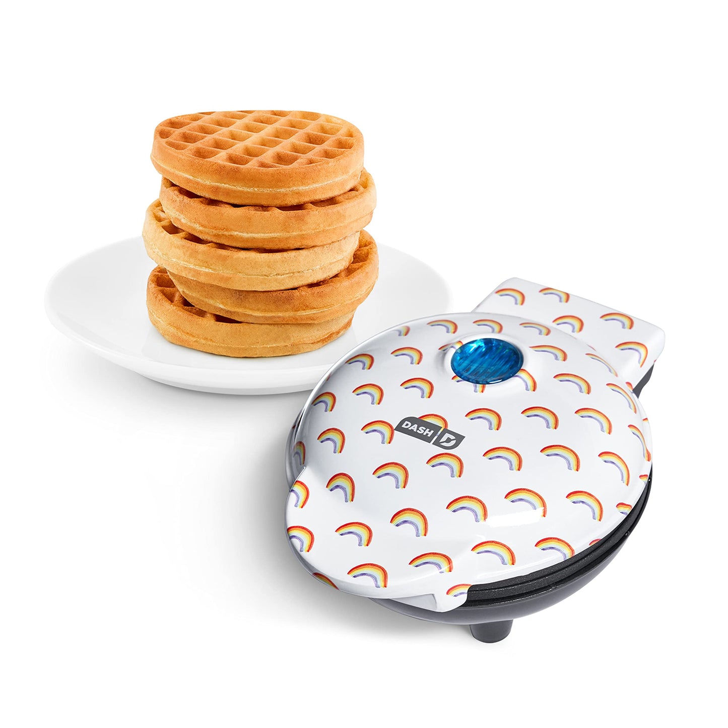 DASH Mini Waffle Maker Machine for Individuals, Paninis, Hash Browns, & Other On the Go Breakfast, Lunch, or Snacks, with Easy to Clean, Non-Stick Sides, Purple Galaxy 4 Inch