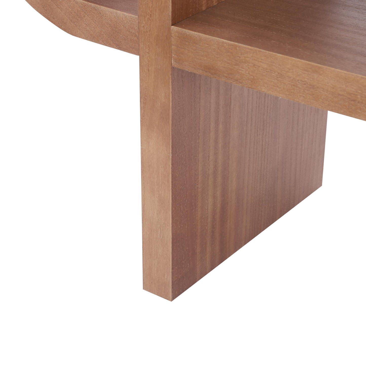 Christopher Knight Home Mesha Modern Console Table with Shelf, Wooden Entryway Table with Open Storage Shelf, Behind The Couch Long Sofa Table for Living Room, Natural Brown
