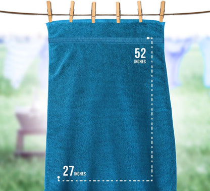 7-Pack 100% 27" 52" CrystalTowels Bath Towels - Extra-Absorbent - Cotton - x