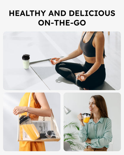 Sangcon 1000W Smoothie Blender for Kitchen, Blenders for Smoothies with (3) Cups (2) Spout Covers (1) Storage Cap (1) To-Go Cap, Portable Blender for Shakes, Ice Crushing, Frozen Drinks, Spices
