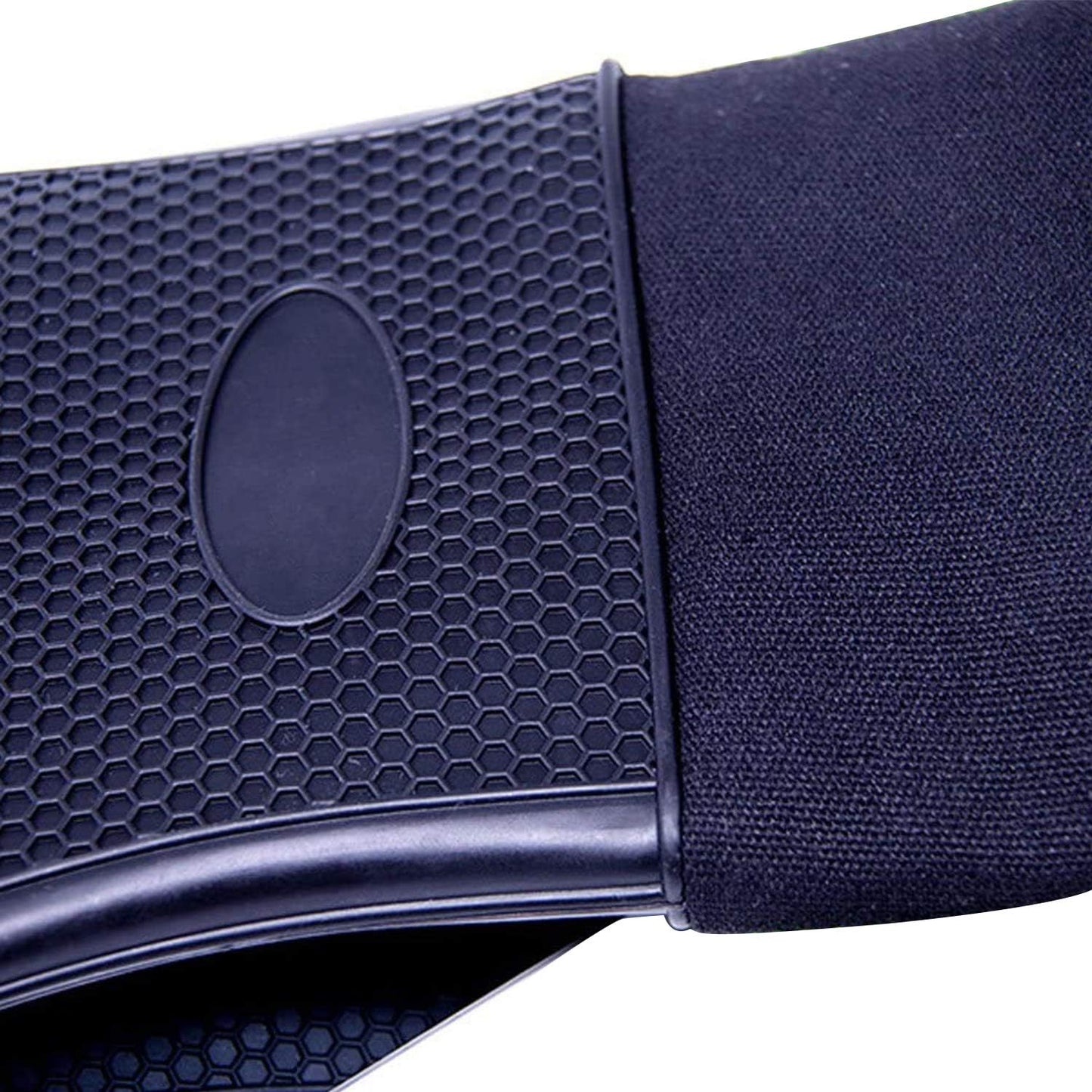 Extra Long 19.7" Professional Oven Mitts, Non-Slip Silicone Grip, Heat Resistant Up to 572°F, Black