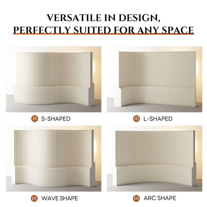 Foldable Paper Room Divider - Portable Privacy Screen for Home Office & Living Room, Freestanding Folding Partition Wall, Easy Setup Room Separation Divider (H78.7in*L157.5in)