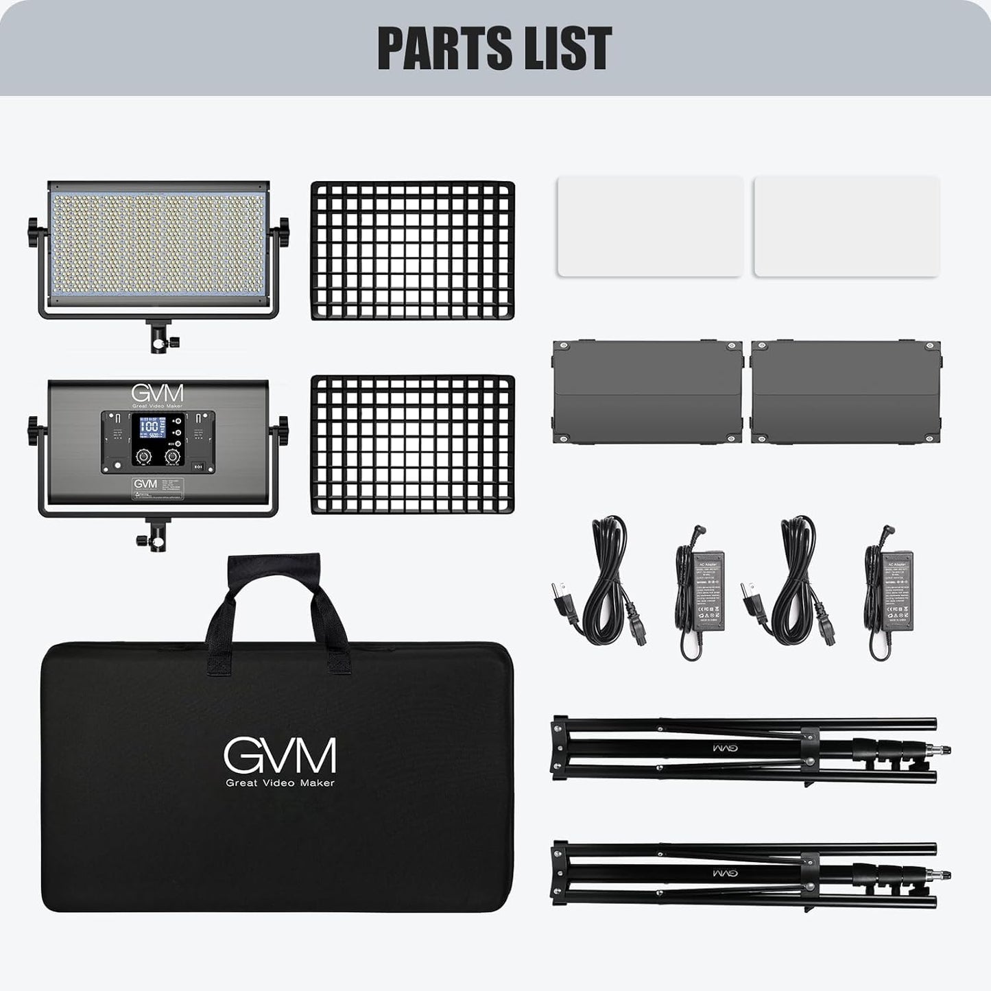 GVM 1500D RGB LED Video Light with Softbox, 75W Video Lighting Kit with Bluetooth Control, Led Panel Light for Photography, YouTube Studio, Video Shooting,18 Scene Mode, 2 Packs