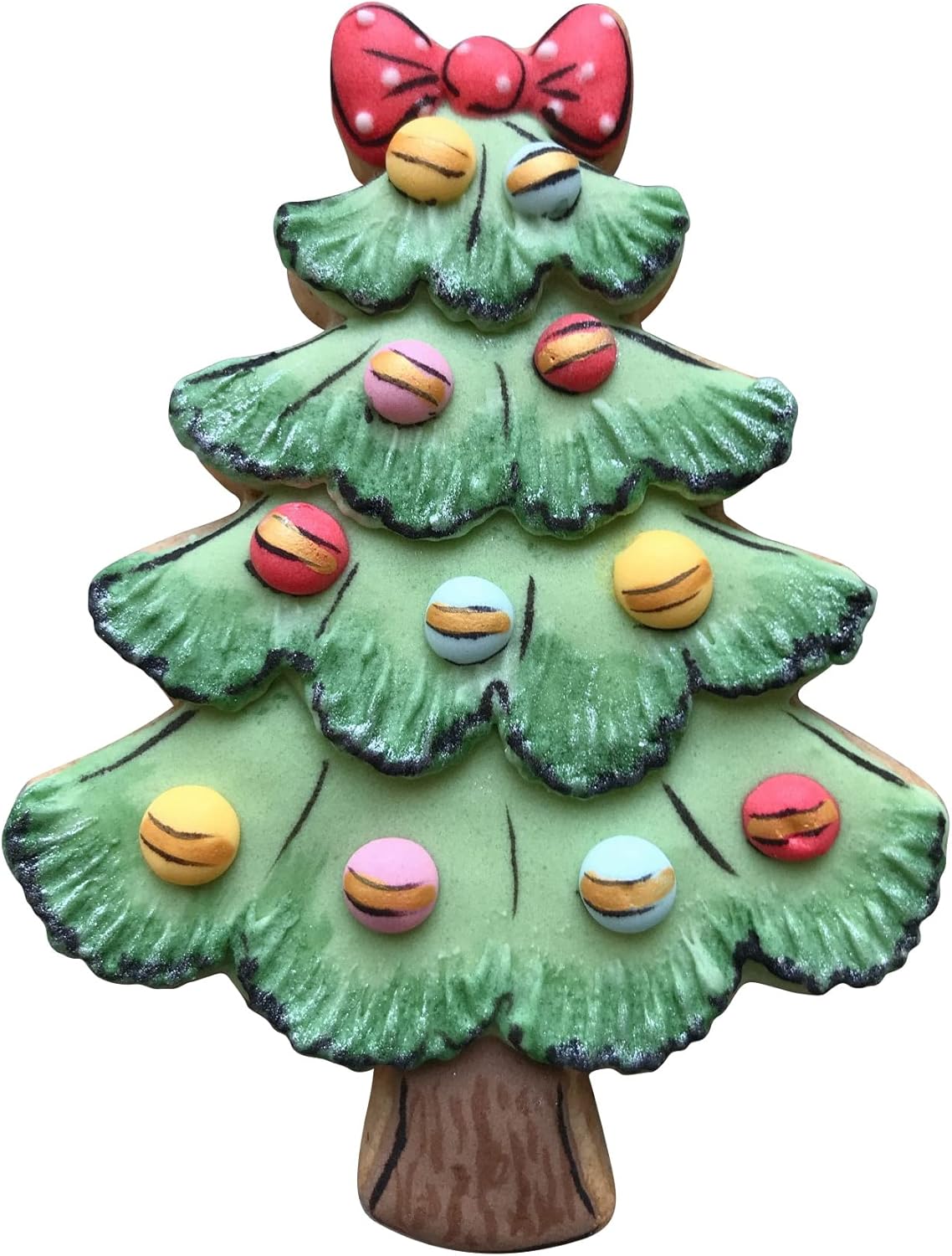 LILIAO Christmas Tree with Bow Cookie Cutter, 3.4 x 4.5 inches, Stainless Steel