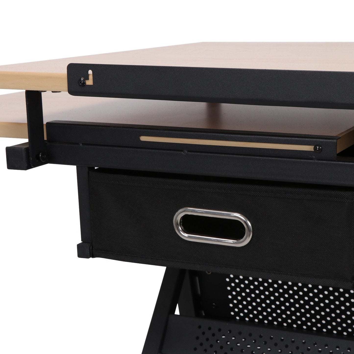 Cirocco Height Adjustable Drawing Drafting Table Desk w/Drawer Chair Stool | Tiltable Board Tabletop Office Workstation Durable Ergonomic Wide Ample Storage for Crafting Reading Painting Writing Art