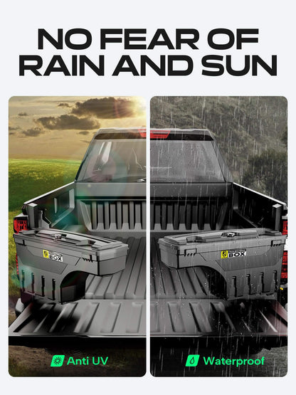 YHTAUTO Truck Bed Storage Tool Box Lockable Compatible with 1999-2007 Chevy Silverado GMC Sierra 1500/2500/3500 & HD(Fit 2007 Classic), Driver Side, Swing Waterproof Wheel Well ToolBox