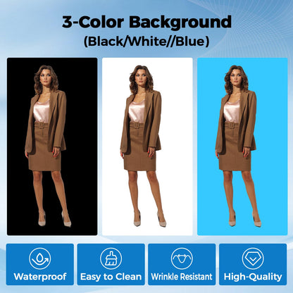 Photo Light Box, Portable 47"x39"x78" Photo Studio Light Box, Shooting Tent Kit with 768 Light Beads and 3 Color Backdrops. Large Lightbox with 6 Stepless Dimming Light Boards for Photography