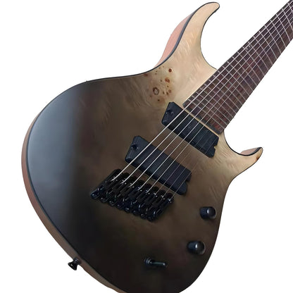 Handmade Generation Pro Fanned Fret Electric Guitar Body is Mahogany Fretboard is Rosewood with High Output Humbucker Pickups 24 Frets (8 string)