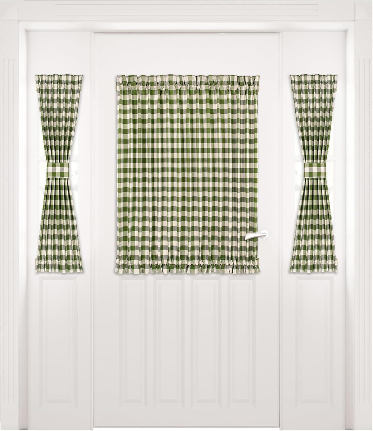 Buffalo Check French Door Panel, 54x40, Sage